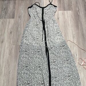 ✨🖤 Dynamite Black & White Boho Maxi Dress – Elegant Summer Statement 🖤✨